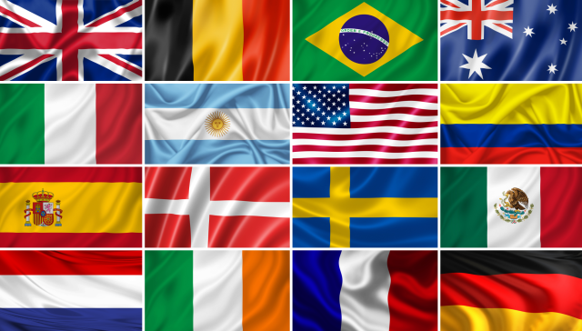 A global football stats app. Image shows flags of the Countries where users have downloaded STATZO - including UK, US, Brazil and Italy.